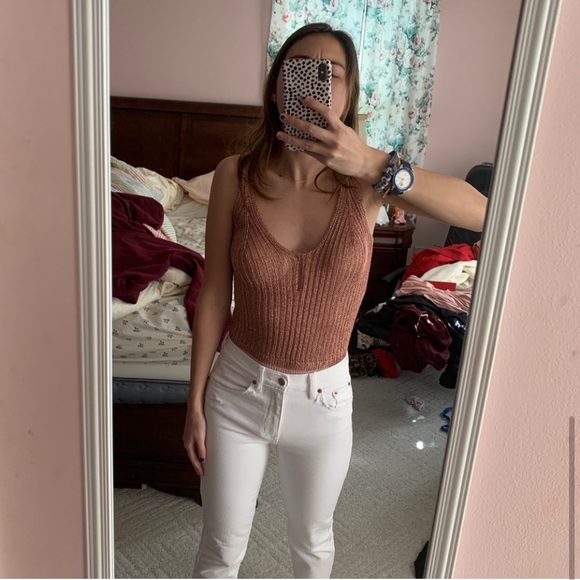 Free People Gold Coast shimmery bodysuit XS NWOT - Picture 10 of 11